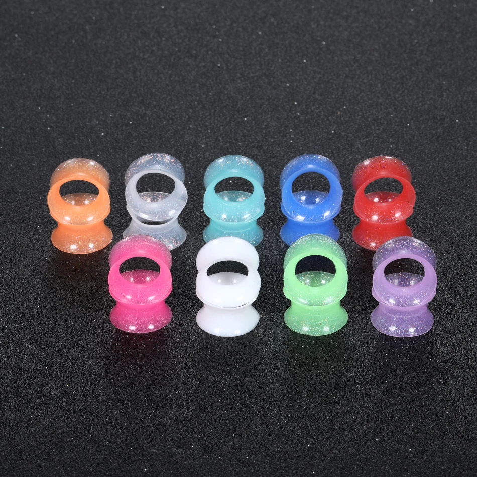 18Pcs/lot Wholesale Silicone Ear Gauges Mixed Colors Ear Stretching