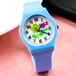 2019 new fashion middle girls boys beauty flower dial silicone wristwatch woman unisex casual watch color no. quartz dresswatch