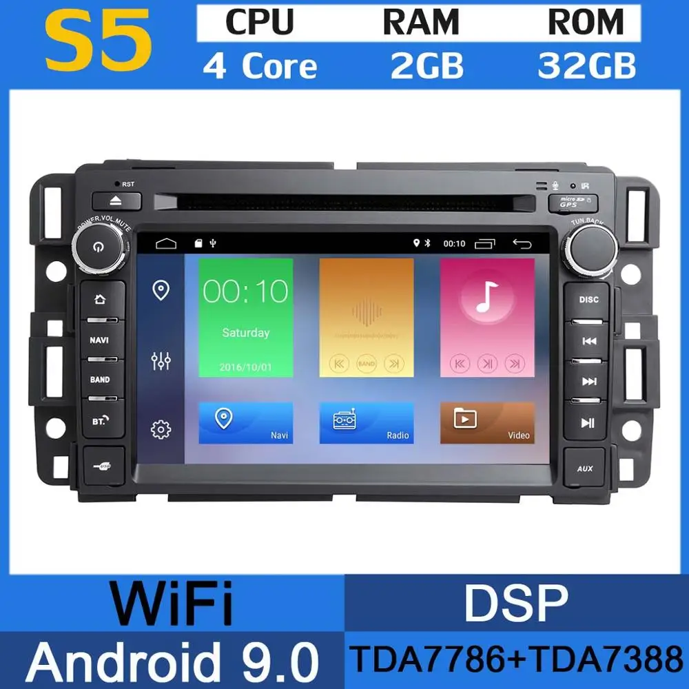 " PX6 4 Гб+ 64 ГБ Android 9,0 автомобильный DVD gps Радио для GMC Yukon Chevrolet Tahoe Equinox Savava Sierra Buick Enclave - Цвет: 4Core 2G RAM 32G ROM