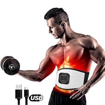 

EMS Waist Trimmer ABS Stimulator Belt Abdominal Muscle Trainer Toner Fitness Vibration Massage Body Shaper Massager Home Gym