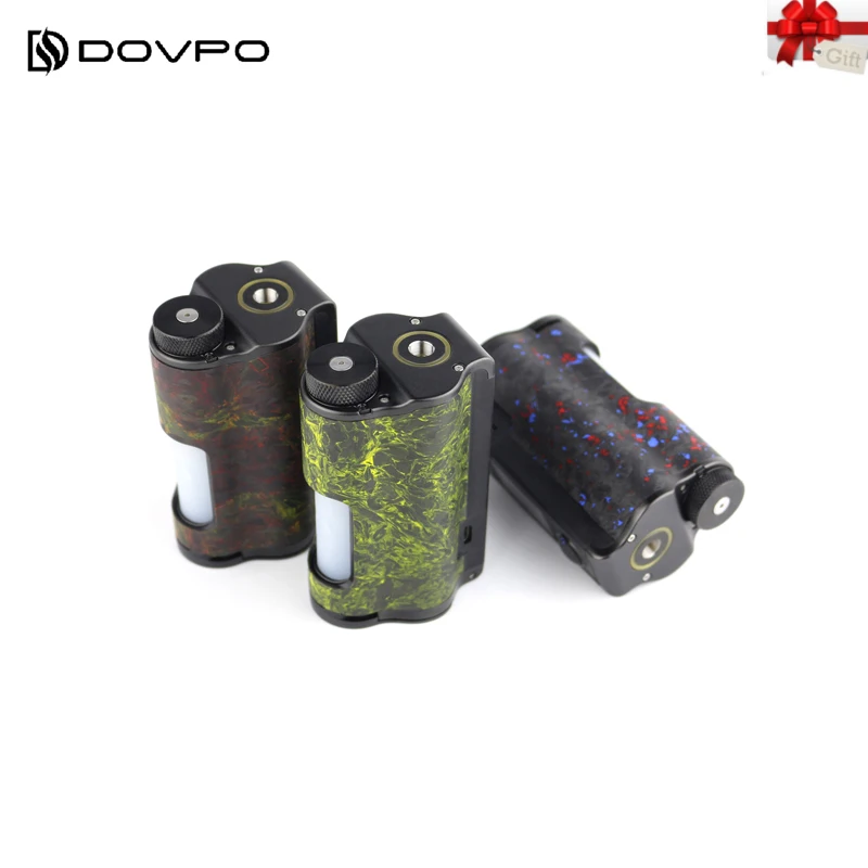 DOVPO Topside Dual Carbon Squonk Box Mod с чипом YIHI с двойной батареей 18650 макс. 200 Вт DOVPO Topside vs Drag 2 чип DNA