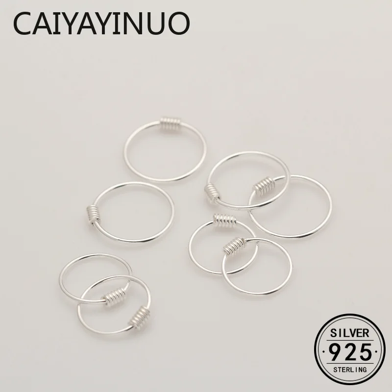 Женские серьги-кольца из серебра 925 пробы с геометрическим рисунком | Украшения и