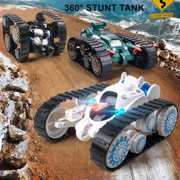 

2.4ghz Stunt RC Tanks 360° Rotating Roll Remote Control Deformation Tanks High Speed Rock Crawler RC Vehicle Toys For Children