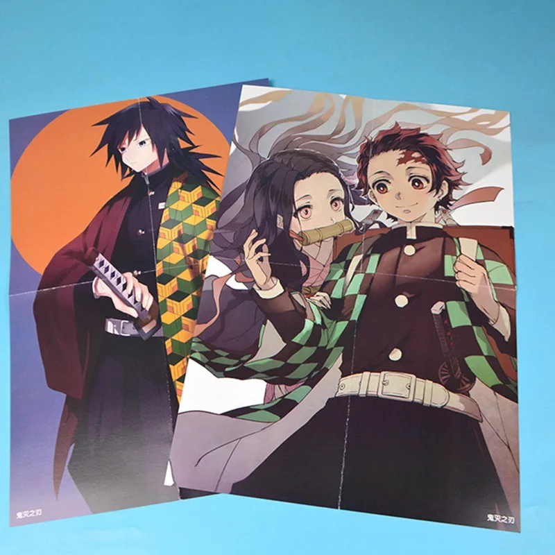 Аниме Demon Slayer: Kimetsu No Yaiba Kamado Tanjirou открытка наклейка артбук подарок косплей реквизит набор книг подарок