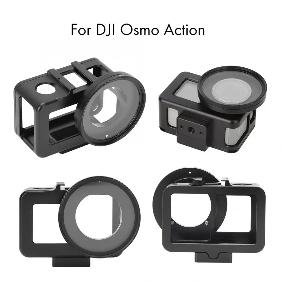 Защитная рамка из алюминиевого сплава чехол для DJI Osmo Action с крышкой объектива 52 мм