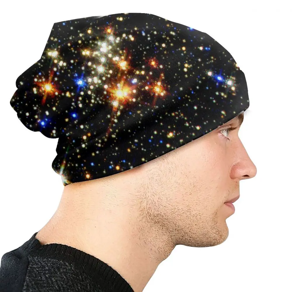 Galaxy Twinkling Stars Unisex Adult Casual Beanie Hat Outdoor Windproof Knit Ski Sleeve Skully Beanies Cap