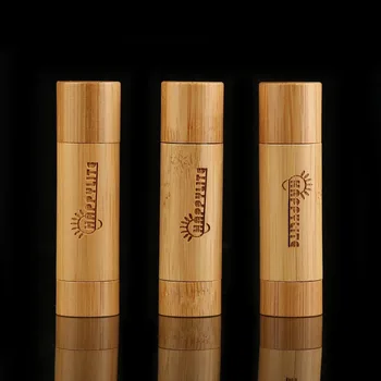 

3ml 5ml 12.1mm Handmade Bamboo Lipstick Tube DIY Empty Lip Balm Cosmetic Packaging Container with Black Chapsticks inner Pipe