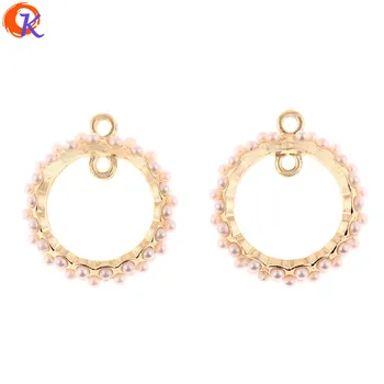 

Cordial Design 30Pcs 24*27MM Jewelry Accessories/DIY Earring Connecotrs/Imitation Pearl/Ring Shape/Hand Made/Earring Findings