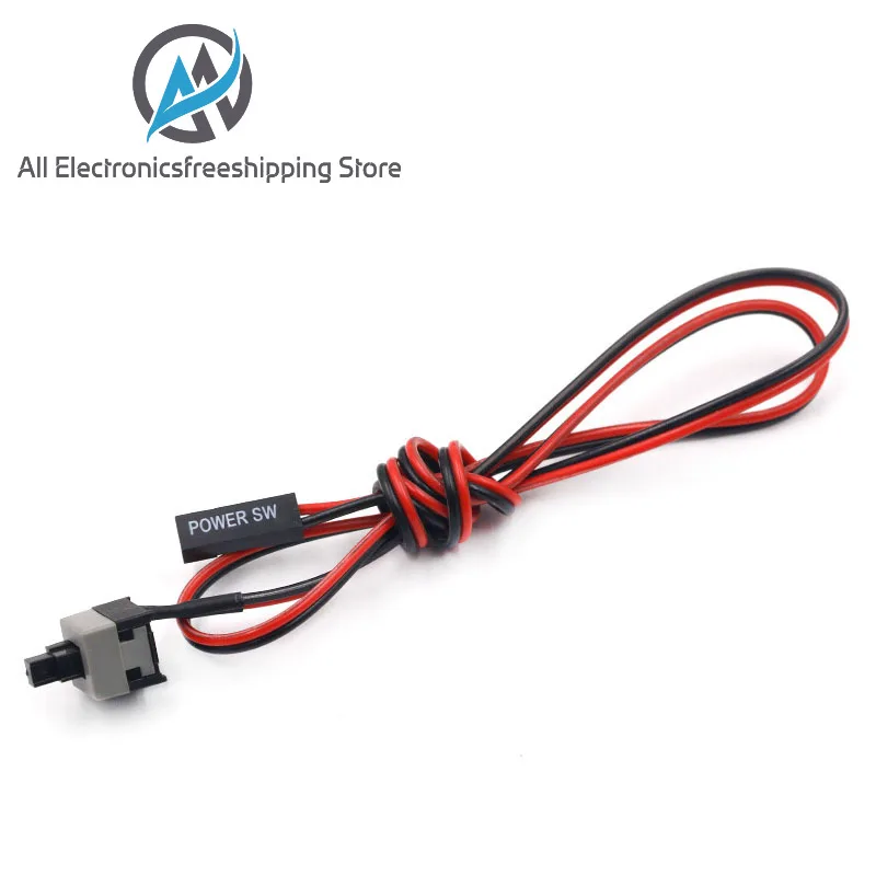 

10pcs/lot Power Button Switch Cable for PC Switches Reset Computer Power Momentary Automatically Reset Push Button