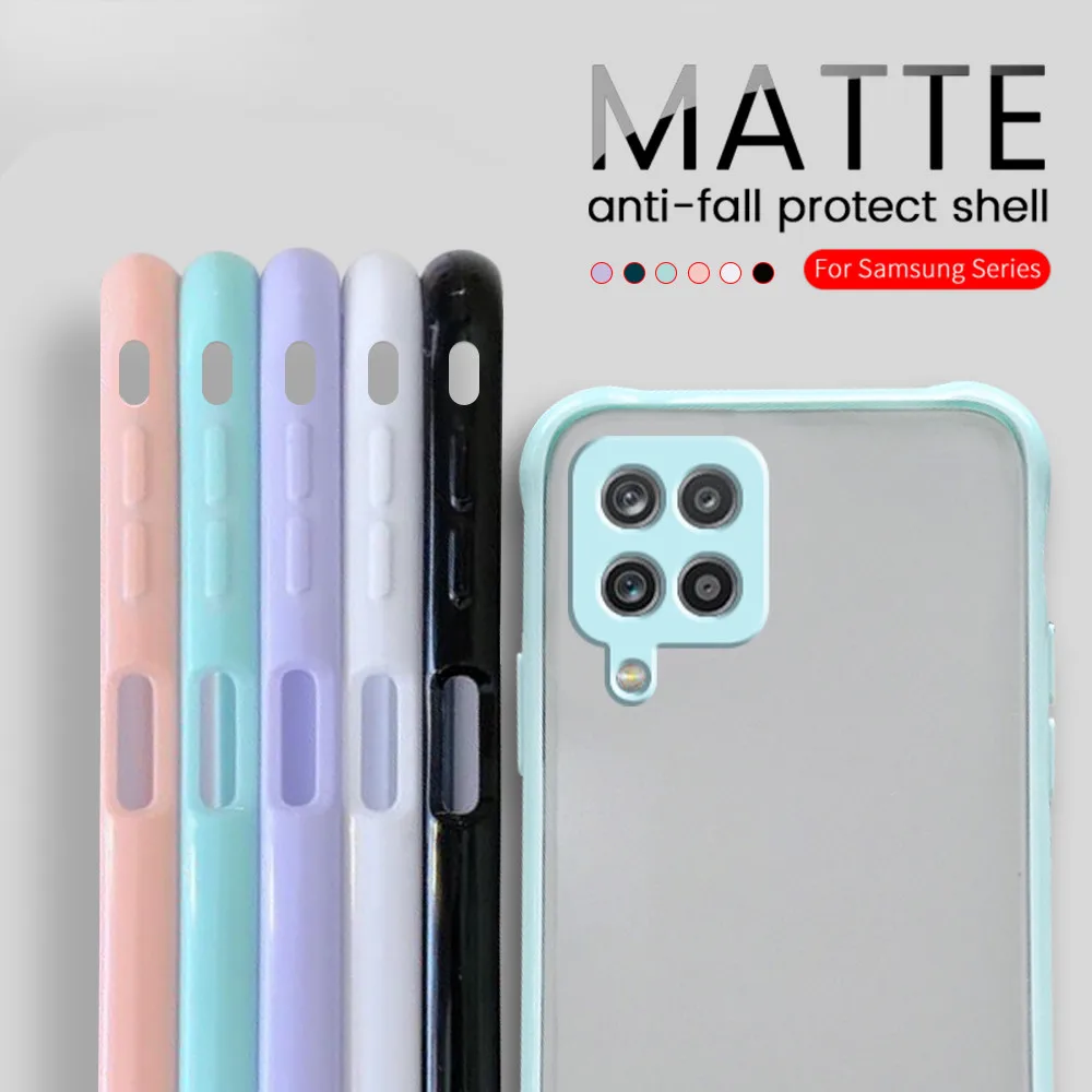 A22 Case Camera Protection Matte Phone Cover For Samsung Galaxy A22 4G 5G A 22 A225F A226B 22A 