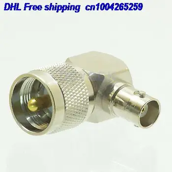 

DHL 50pcs Conversion Adapter PL259 UHF male to BNC female 90 degree connector For Antenna connector 22ds