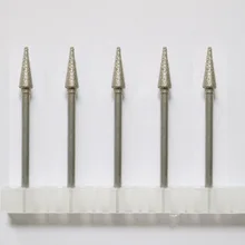 

5pcs Dental lab 2.35mm shank HP diamond burs Diamond grinding head Denture jade Emerald polishing