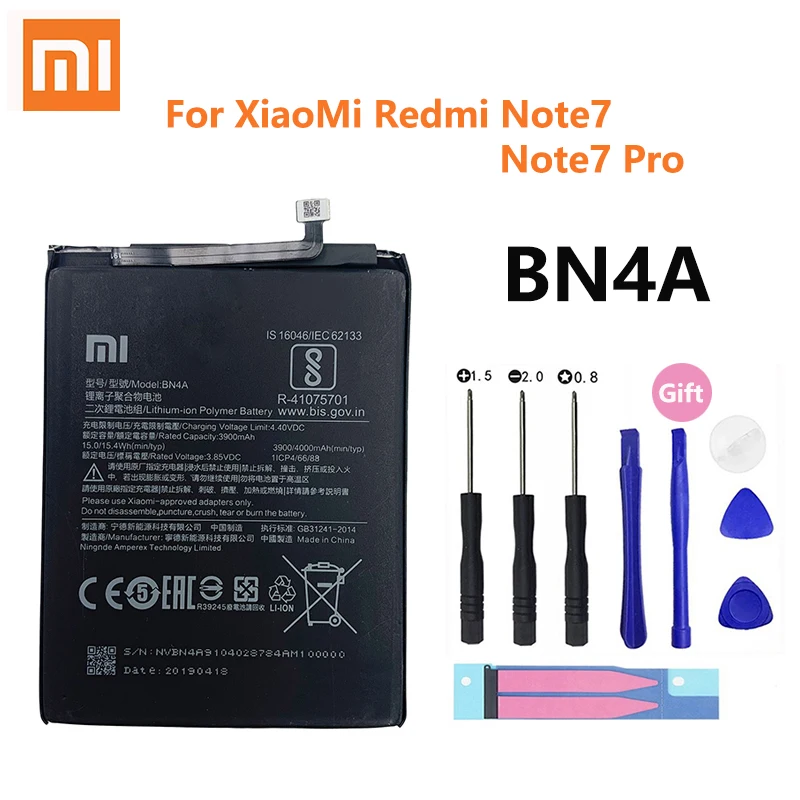 

Xiao Mi Original Phone Battery BN4A For Xiaomi Note 7 Note7 Pro Note7Pro High Quality 4000mAh Phone Replacement Batteries