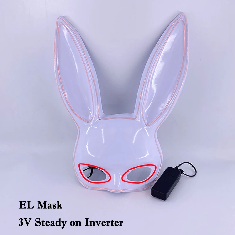 goddess costume Carnival EL Wire Bunny Mask Masque Masquerade Led Rabbit Mask Night Club Female Mask For Birthday Wedding Party naruto outfits