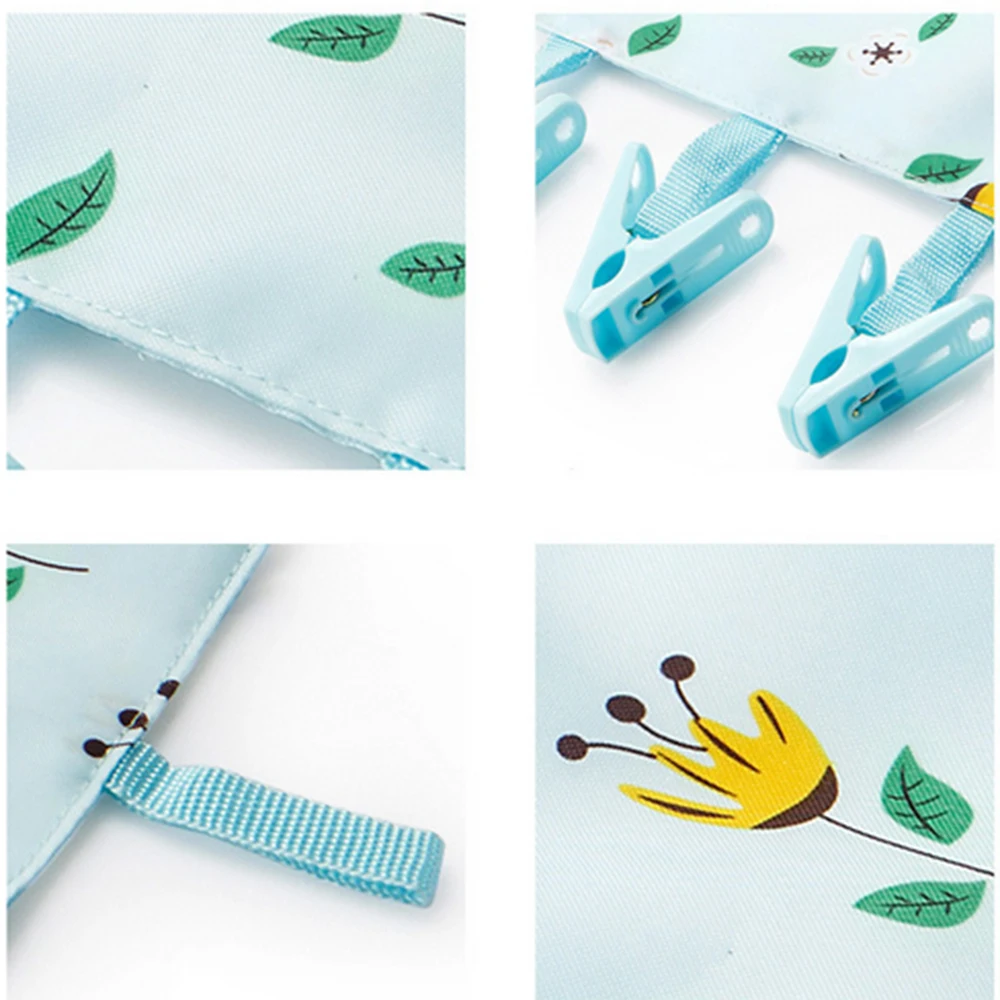 4PCS Portable fabric hangers travel travel collapsible drying clothes clips creative bathroom folding rack clothespins