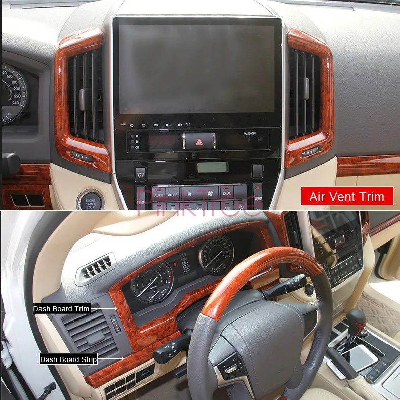 Wooden Color Door Handle Cover Side Air Conditioner Outlet For Toyota Land Cuiser 200 2016-2017 Car Styling Accessories | Автомобили и