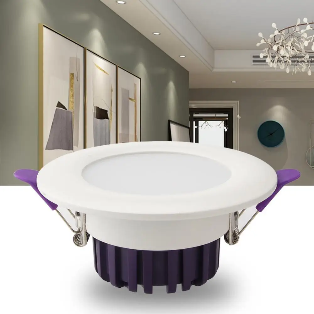 6 Pcs 3000/4000/5000K LED Downlight Recessed Surface Mounted Ceiling Lamp for Bedroom Kitchen Indoor LED Spot Lighting