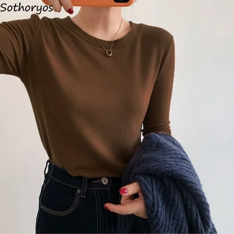 Thermal Underwear Tops Solid Simple Warm Slim Long Sleeve Basic Tshirts Sleepwear Fashion Lounge Homewear Chic Elegant New |