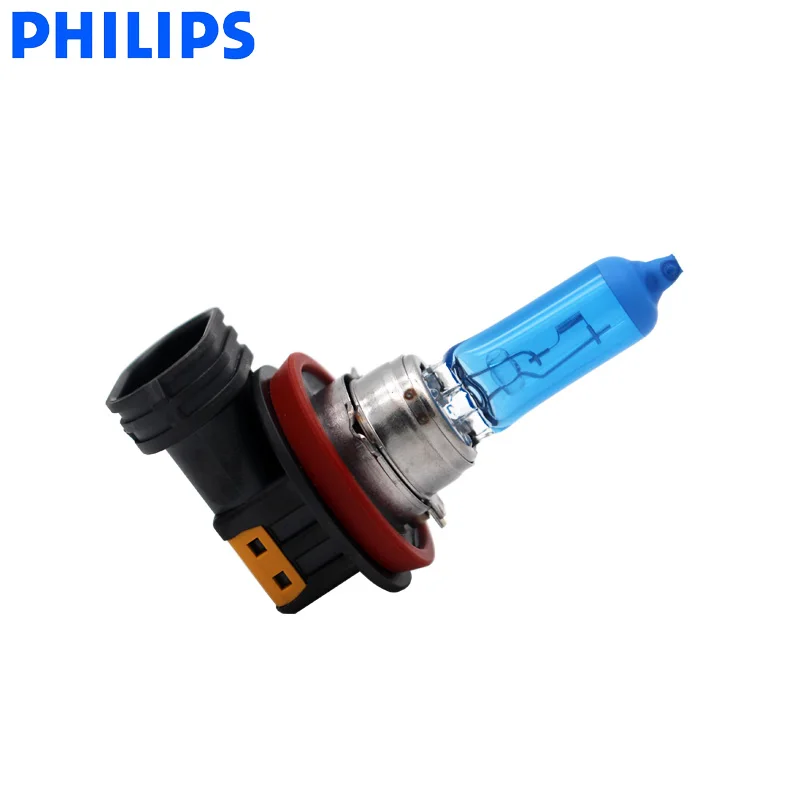 Philips H8 12V 35W Diamond Vision 5000K автомобильный светильник, галогенные Оригинальные противотуманные фары, автомобильные ксеноновые лампы белого света, Германия 12360DVS2, пара