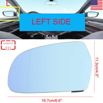 

MagicKit 8K0857535F Wing Door Mirror Glass Blue Passenger Side Fit for Audi A3/S3/2009-2013