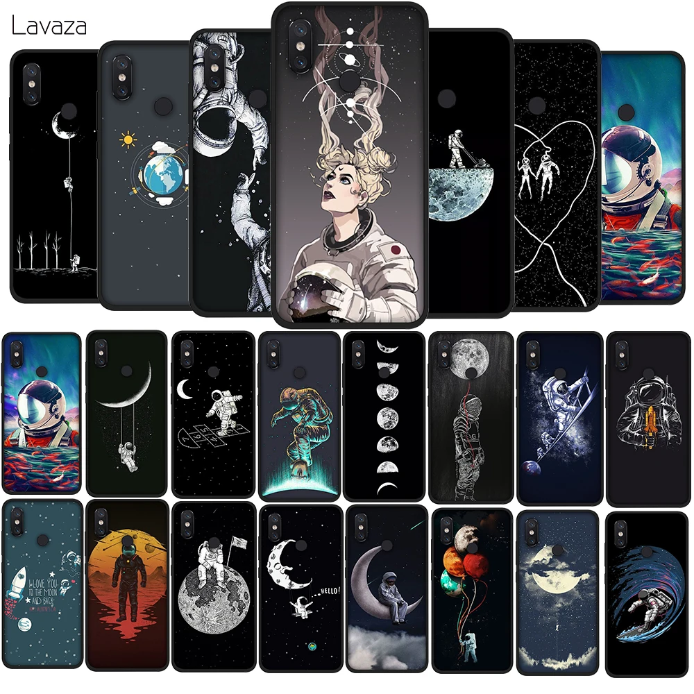 Space Love Moon Astronaut Soft Cover for Xiaomi Redmi K20 K30 Pro Go Note 4X 5 5A Prime Silicone Case | Мобильные телефоны и