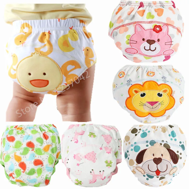 

3pcs Baby nappies care Training Pants Panties Diapers Reusable Washable Cover Waterproof Cloth Nappy Cotton Unisex