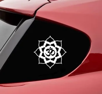 

ohm om lotus flower vinyl decal sticker window sticker 15cm