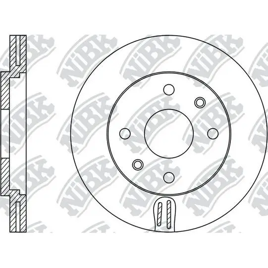 Диск тормозной передний Citroen C3/Xsara,Peugeot 206/Partner 1.1
