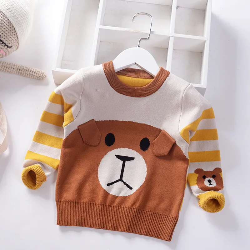 

Cartoon Baby Pullover Sweater 2019 Autumn And Winter New Style INS Popular Children Crew Neck Sweater BOY'S Sweater
