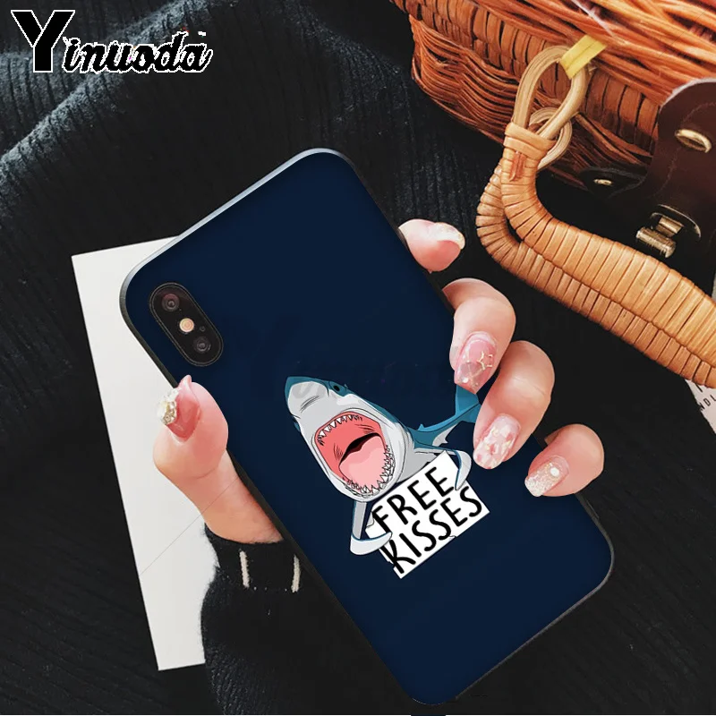 Yinuoda чехол для телефона с изображением хоккейной акулы для Apple iPhone 8 7 6 6S Plus X XS MAX 5 5S SE XR 11 11pro