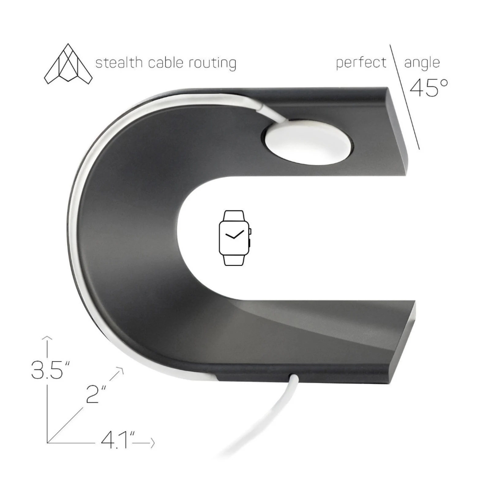 U Type Aluminum Smart Mount Charging Holder Stand Dock Station for Apple Watch IWatch 4 3 2 smart watch Charger holder Bracket