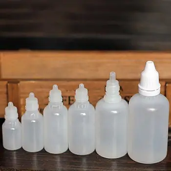 

5Pcs 5-100ml Empty Plastic Squeezable Dropper Bottles Eye Liquid Containers Useful tool for eye liquid. Mini size, easy to carry