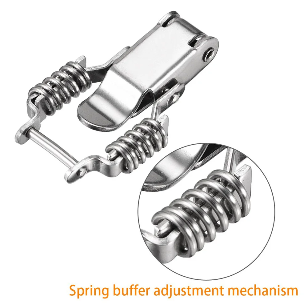 Toolbox Draw Compression Spring Toggle Latch Catch Clamp Silver Alloy Hinge For DIY Crafts Small Drawe 2pcs/4pcs toggle latches
