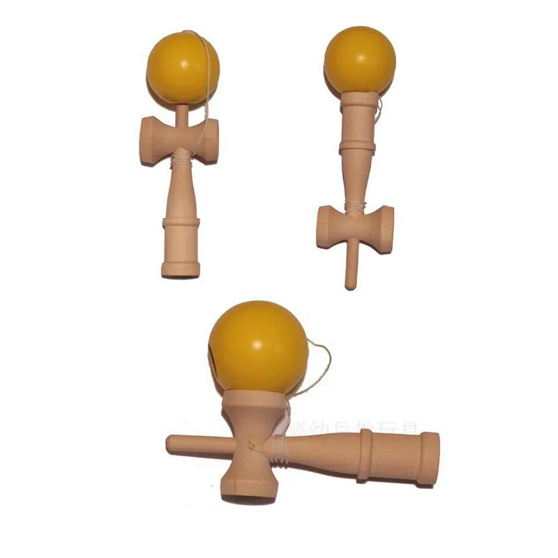 1 шт. бамбуковые ПУ краски деревянные шары Kendama умелые Jumbo На Открытом Воздухе жонглирование игры шары игрушки для подарка Профессиональный деревянный рок