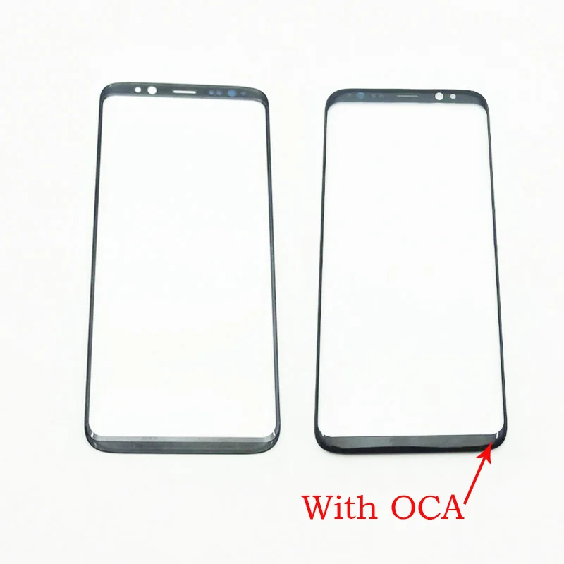 5 шт./партия для Samsung Galaxy S8 g950/S8+ S8 Plus G955 внешнее стекло+ oca пленка ЖК фронтальный сенсорный экран стеклянный объектив с OCA клей