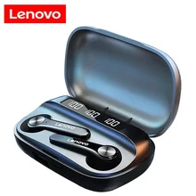 Lenovo qt81 tws bluetooth fone de ouvido botão toque ipx5 à prova dwireless água fone sem fio com 1200mah caixa carregamento