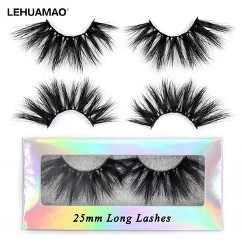 

LEHUAMAO Makeup Eyelashes 25mm Lashes 3D Mink Eyelashes Fluffy Mink Lashes Cruelty Free Eyelash Extension Make up Lash G36