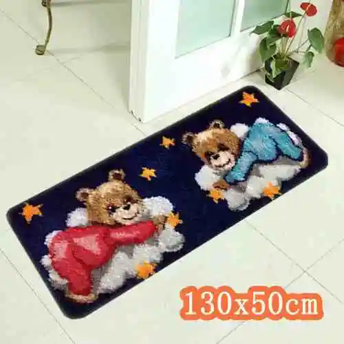 Smyrna ковер крючок для вышивания техника защелка крюк ковер наборы Diy Tapijt Alfombras Kleed Knooppakket с нитью крючком кошка подарок - Цвет: Brown