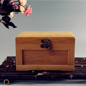 

Bamboo Craft Princess Korean Bamboo Jewelry Box Wooden Jewelry Storage Box Collection Box Gift Box Medium