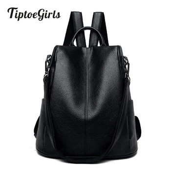 

Women Waterproof anti-theft Leather Backpacks Bags For Girls Female Shoulder Bag Multifunction Traveling Backpack Mochilas
