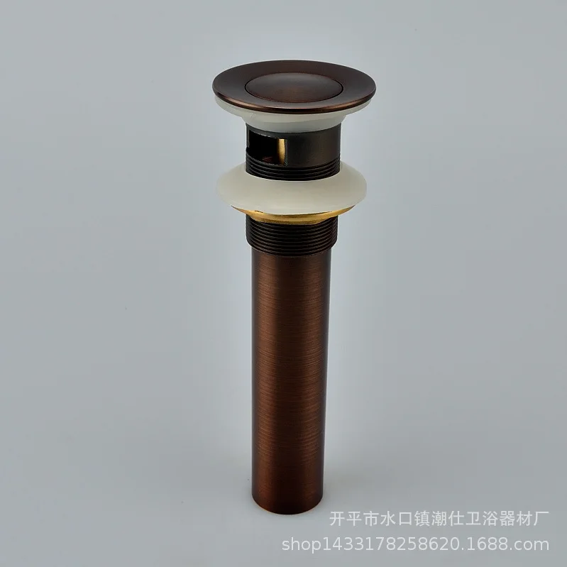 

Export European Style Basin Waterlet Vintage Copper Bounce under Water Hose Overflow Hole Drainer Classical Dehyddraing Machine