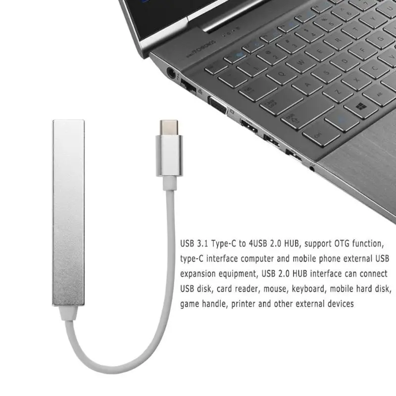 USB C концентратор type C до 4 USB 3,0 адаптер для Macbook Pro мобильного телефона ноутбука DXAC