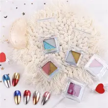 

Nail Powder Safe Portable Multicolor Two-color Solid Mirror Powder for Girls