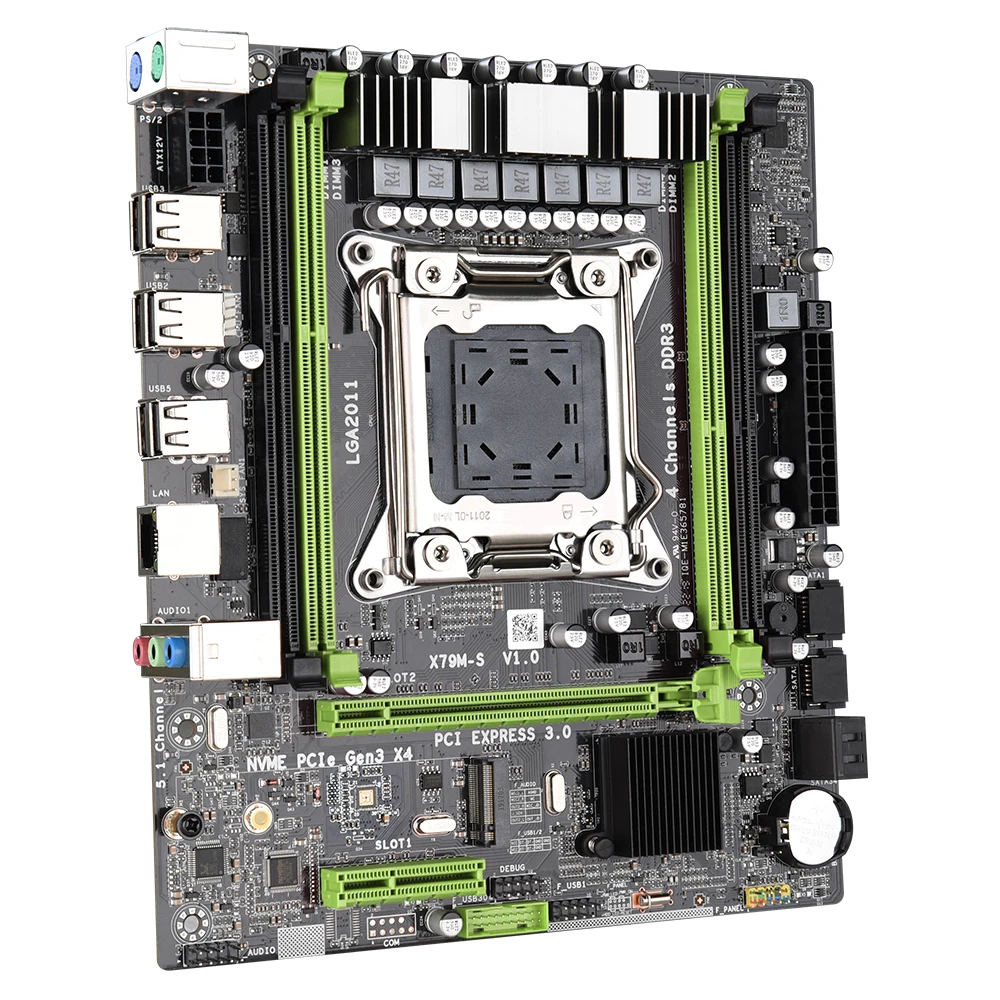 Материнская плата для настольного сервера X79 материнская LGA 2011 REG ECC RAM память Intel I7