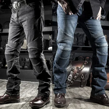

K brand motorcycle racing casual straight jeans anti falling pants cross country motorcycle cycling elastic pants men and women