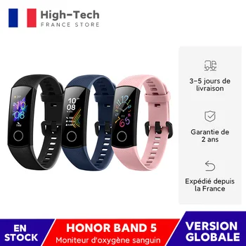 

Global Version Honor Band 5 Band5 Smart Band Blood Oxygen Real Time Heart Rate Monitor 0.95'' AMOLED Screen 5ATM Waterproof