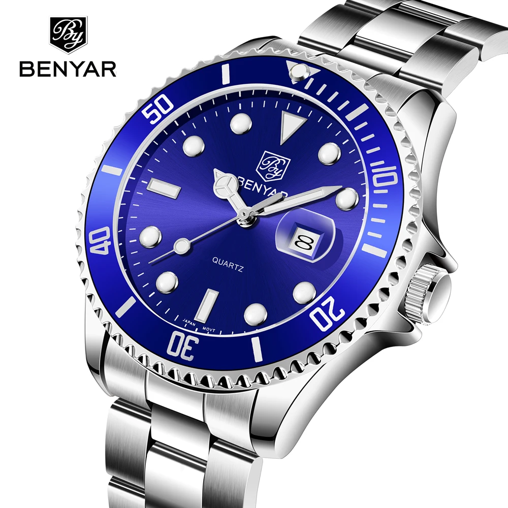 BENYARMensWatches2023TopBrandLuxuryQuartzWatchMenSport