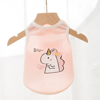 

Hot Sale Cute Cartoon New Spring Summer Cat Dog Vest Thin Anti - Hair Pet Vest Clothes Baby Cotton Pet Apparel Puppy Clothes
