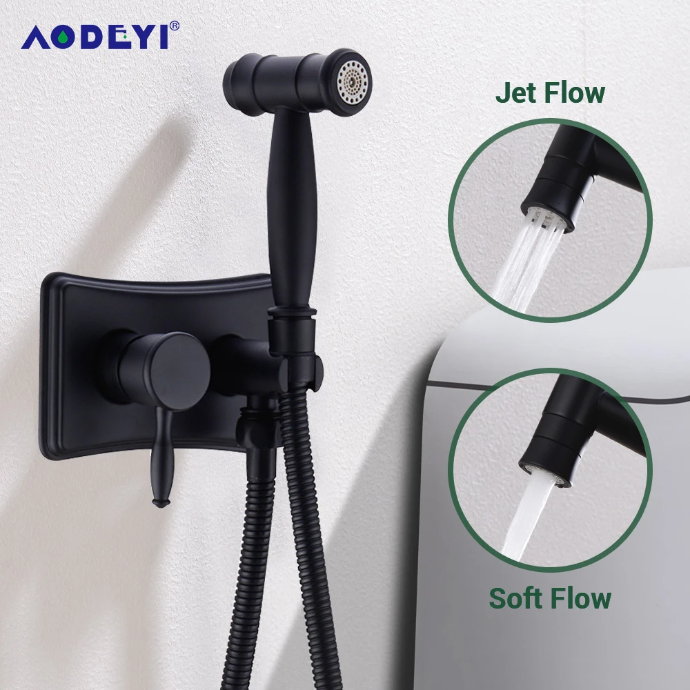 Black Bidet Sprayer Toilet lavement ass hygienic portable muslim Anal