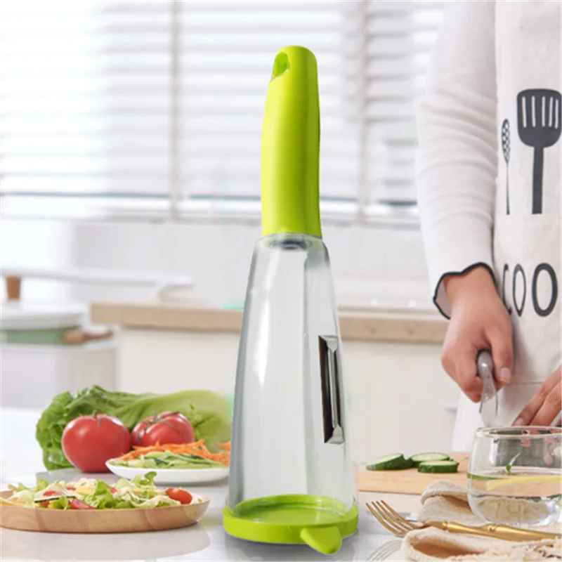 Kitchen Accessories Multifunctional Storage Type Peeling Knife with Barrel Vegetable and Fruit Gadget Peeler |